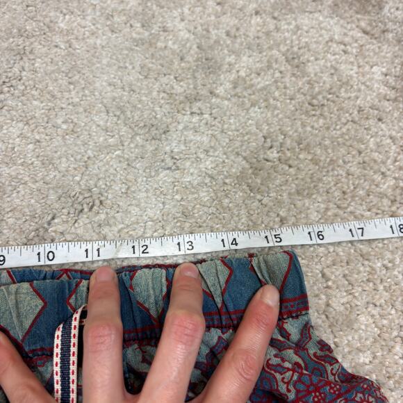 Dr. Collectors P23 Ajrakh Burgundy Indigo Print D Pants Men's Medium - Picture 8 of 11